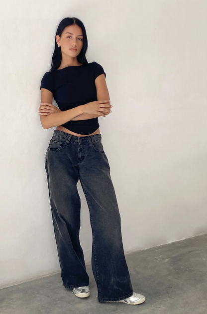 MIAMI Wide leg lowrise jeans | 1+1 Gratis