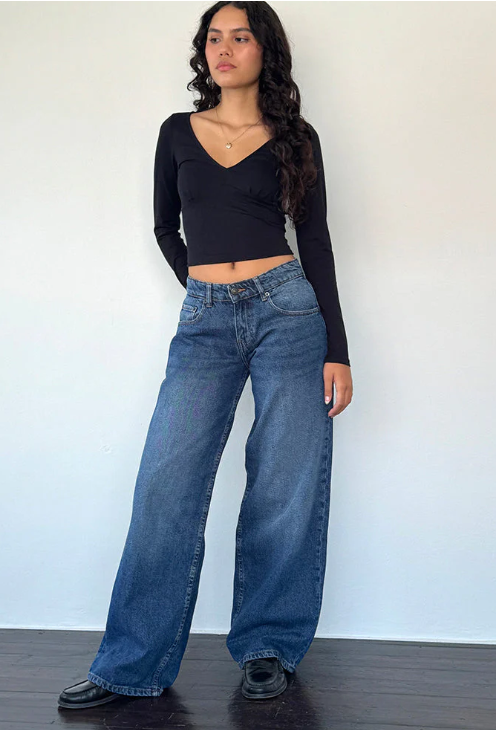 MIAMI Wide leg lowrise jeans | 1+1 Gratis